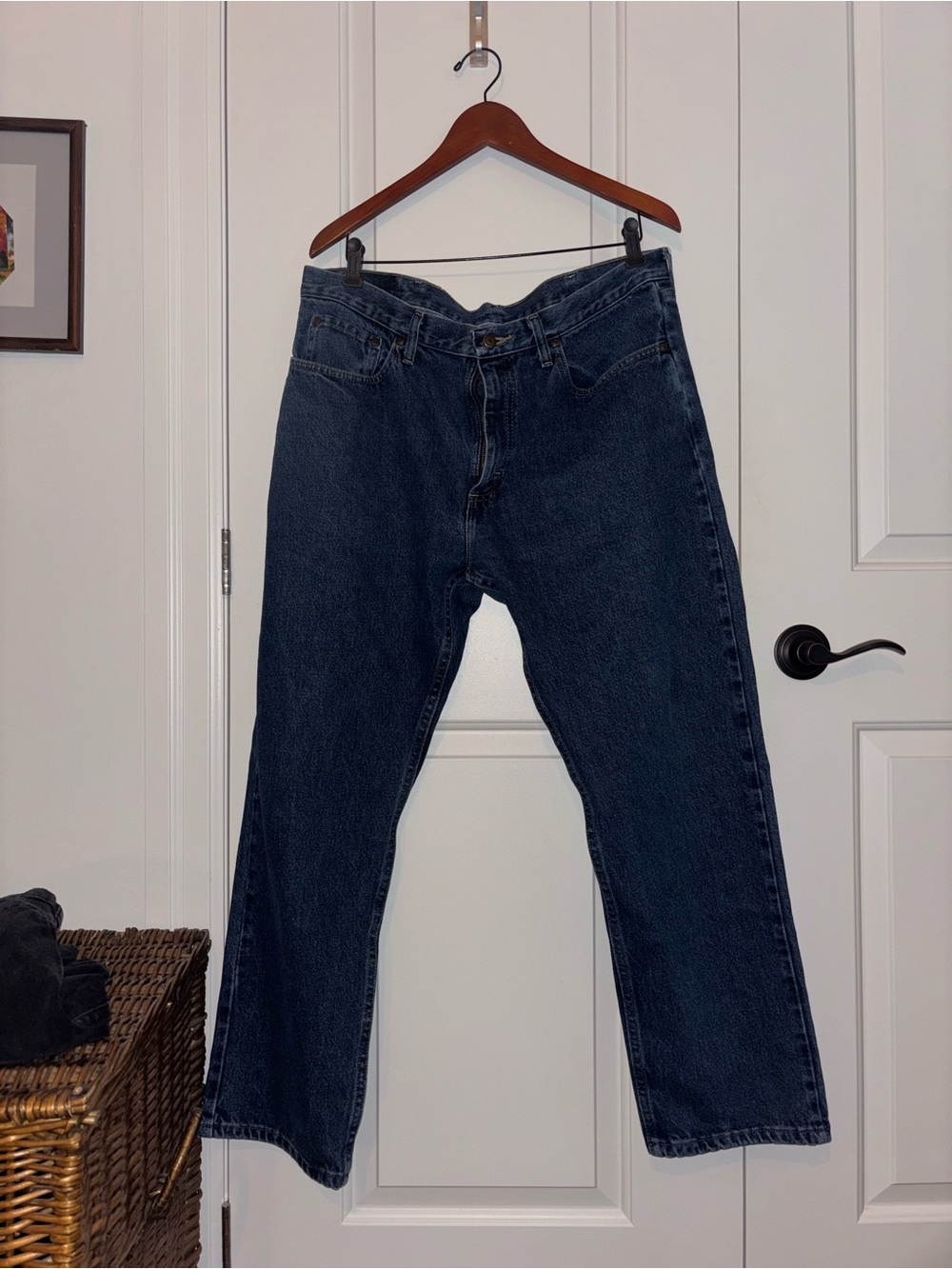 Wrangler Dark Blue Straight Jeans